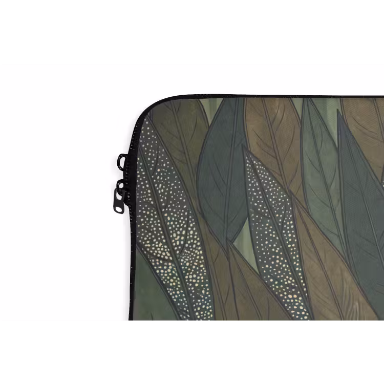 Laptophoes - Bladeren - Patroon - Gestippeld - Natuur - Groen — 6