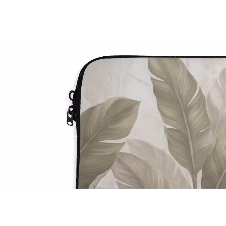 Laptophoes - Bladeren - Tropisch - Natuur - Abstract - Beige — 6