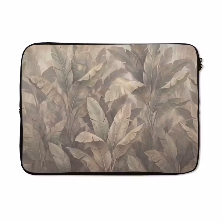 Laptophoes - Bladeren - Tropisch - Natuur - Modern - Beige — 5