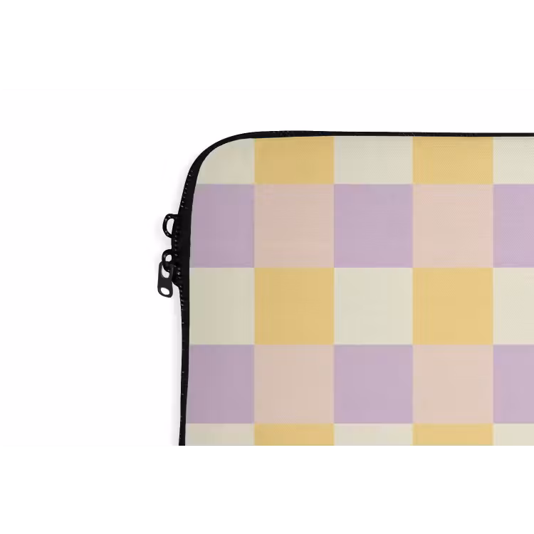 Laptophoes - Blokjes - Lila - Geel — 6
