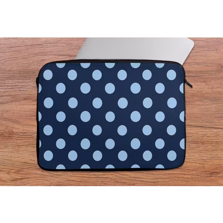 Laptophoes - Klassiek - Dots - Blauw — 2
