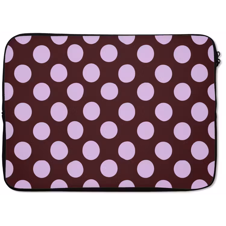 Laptophoes - Klassiek - Stippen - Paars — 1