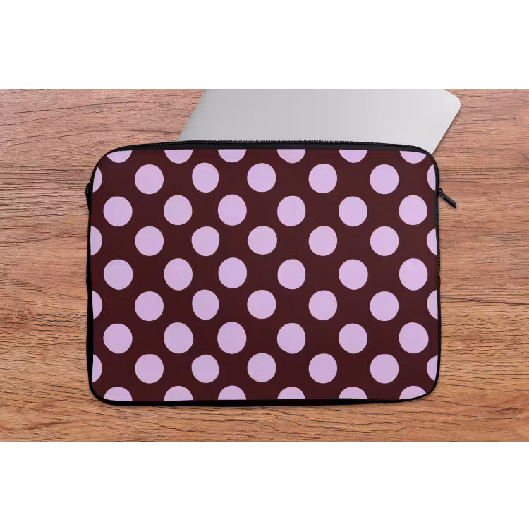 Laptophoes - Klassiek - Stippen - Paars — 2