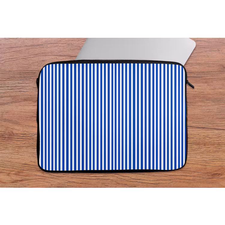 Laptophoes - Klassiek - Strepen - Blauw — 2