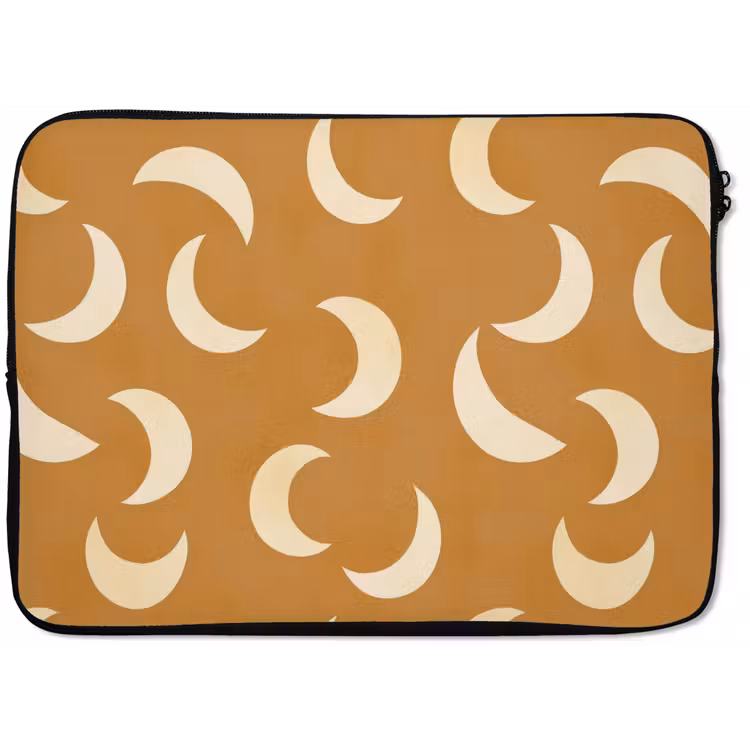 Laptophoes - Manen - Patroon - Oker — 1