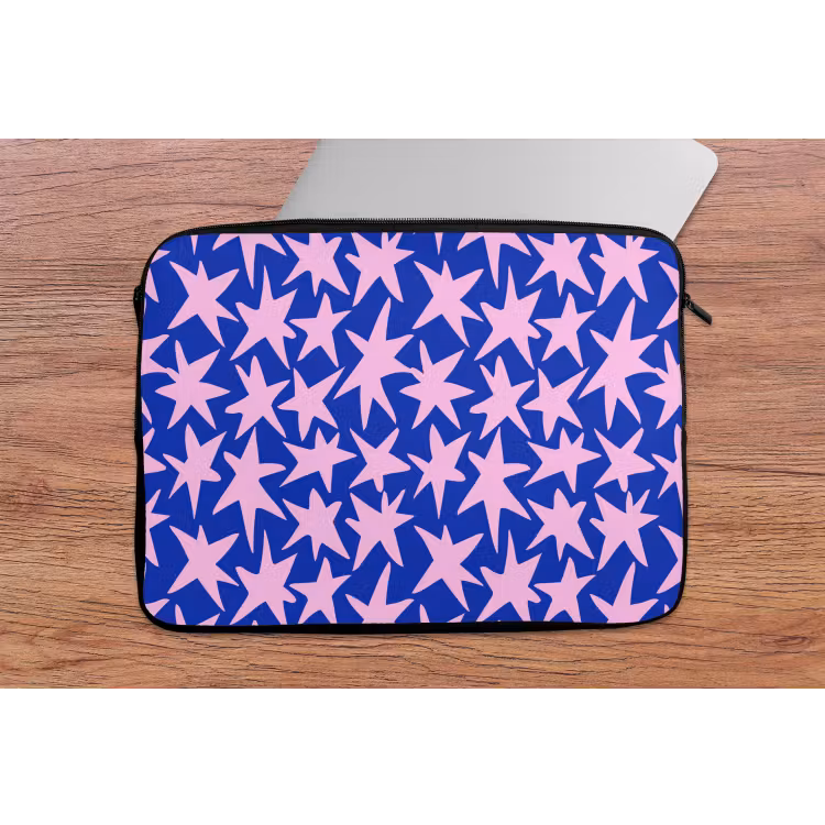 Laptophoes - Modern - Sterren - Blauw — 2