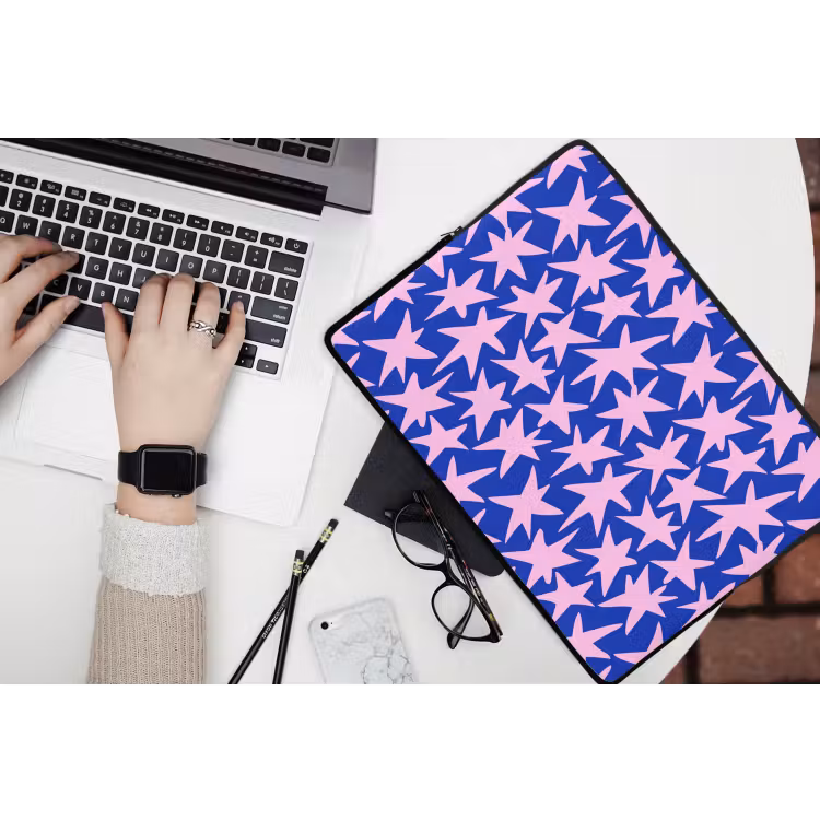 Laptophoes - Modern - Sterren - Blauw — 3