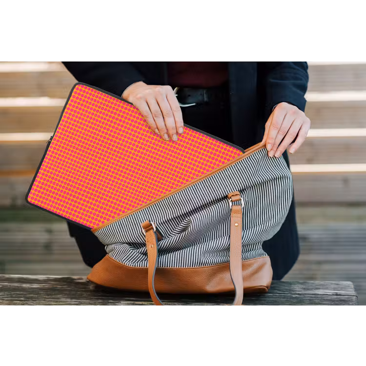 Laptophoes - Modern - Stippen - Oranje — 4