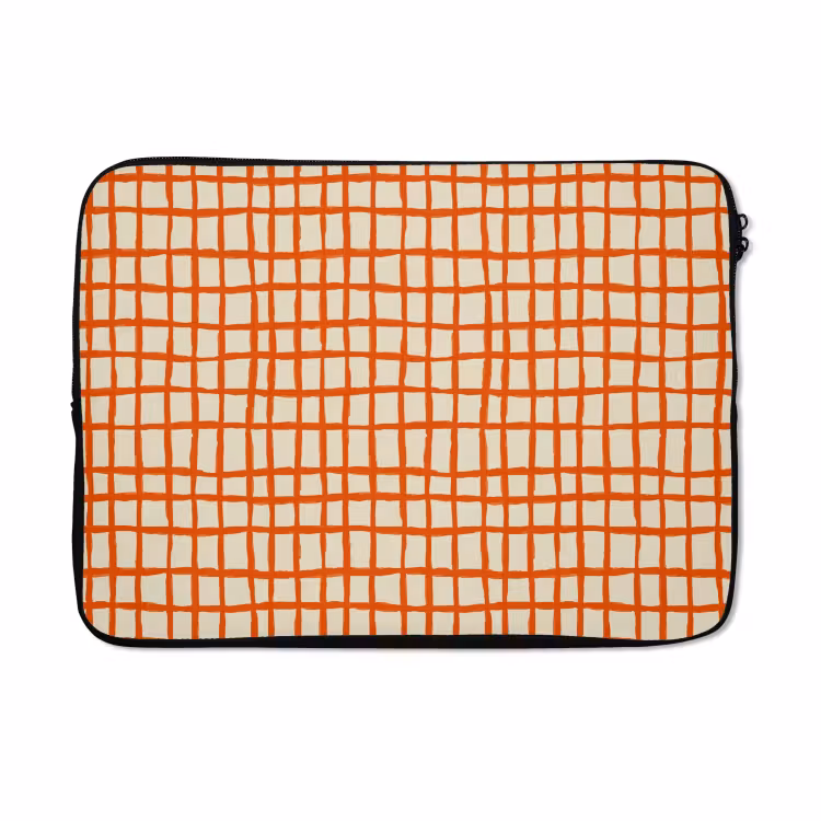 Laptophoes - Patroon - Lijnen - Oranje — 5