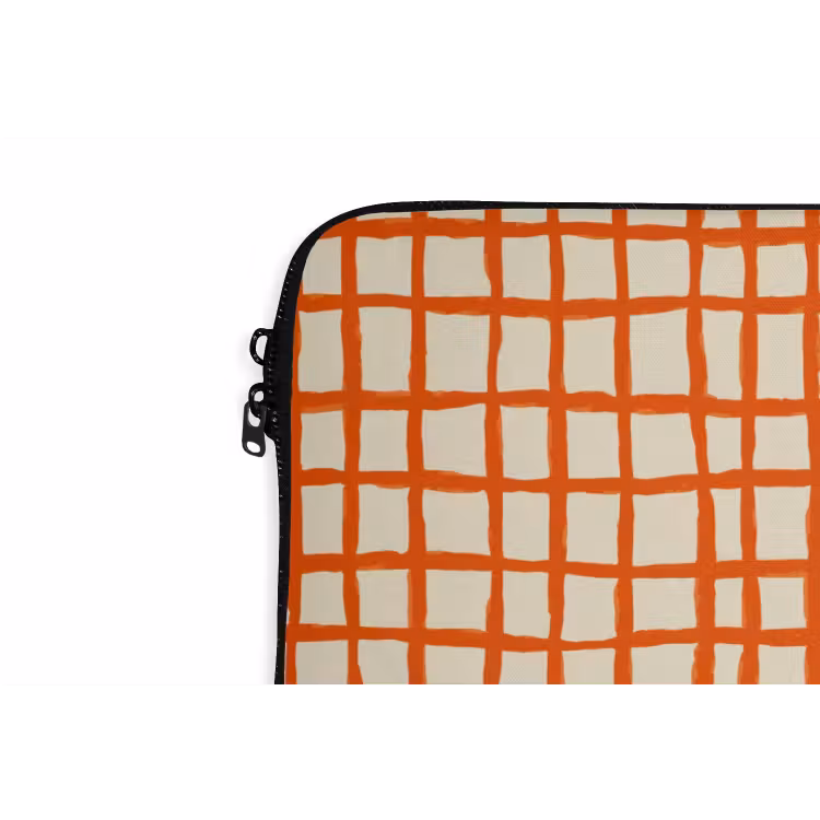 Laptophoes - Patroon - Lijnen - Oranje — 6