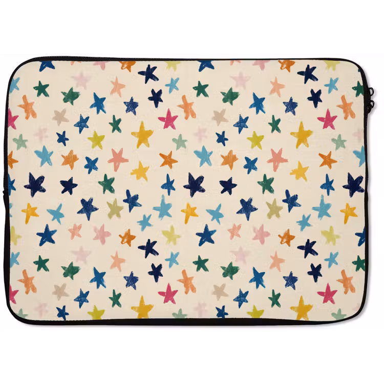 Laptophoes - Patroon - Sterren - Kleurrijk — 1