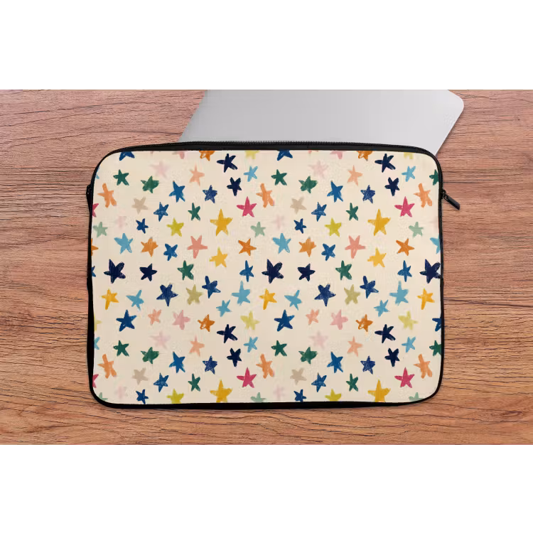 Laptophoes - Patroon - Sterren - Kleurrijk — 2