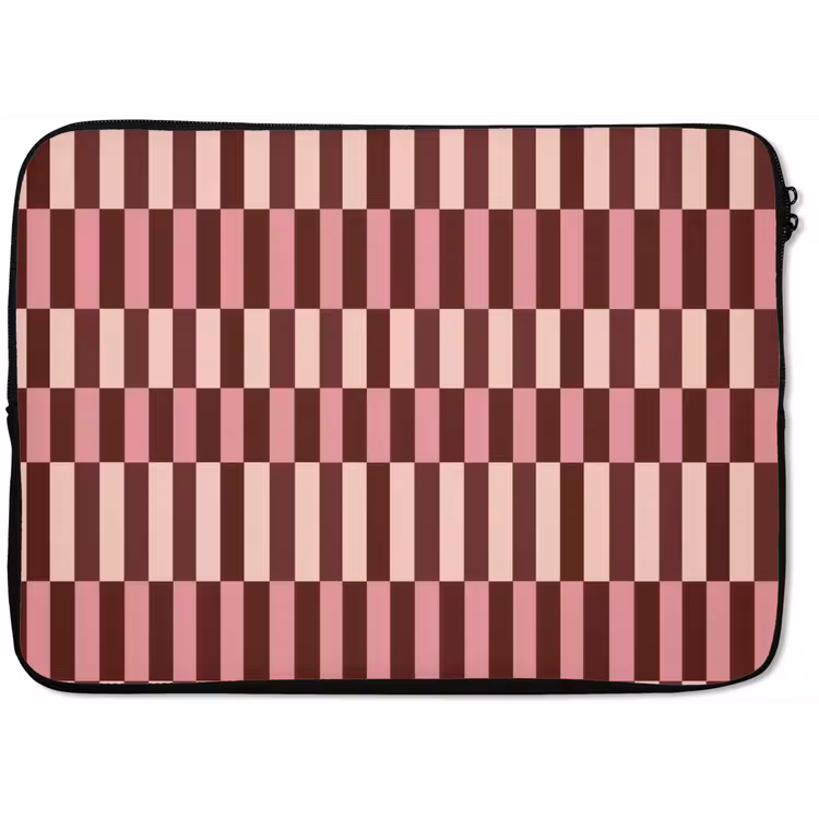 Laptophoes - Roze - Rood - Blokjes — 1