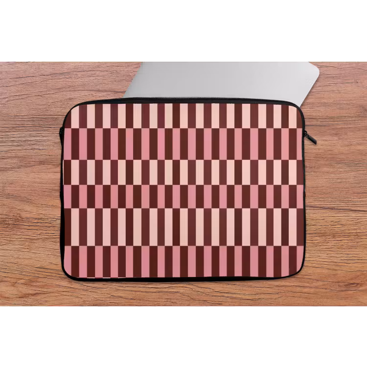 Laptophoes - Roze - Rood - Blokjes — 2