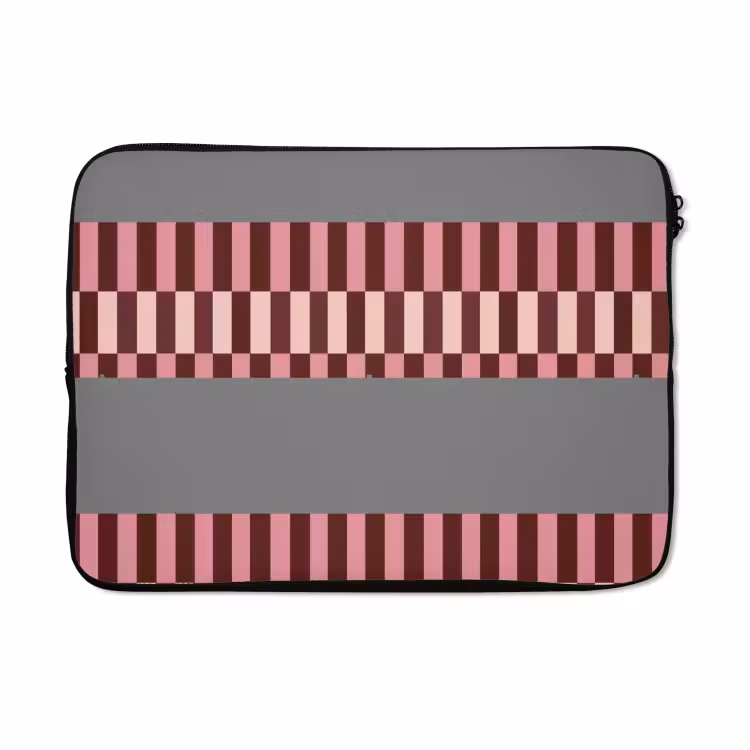 Laptophoes - Roze - Rood - Blokjes — 5