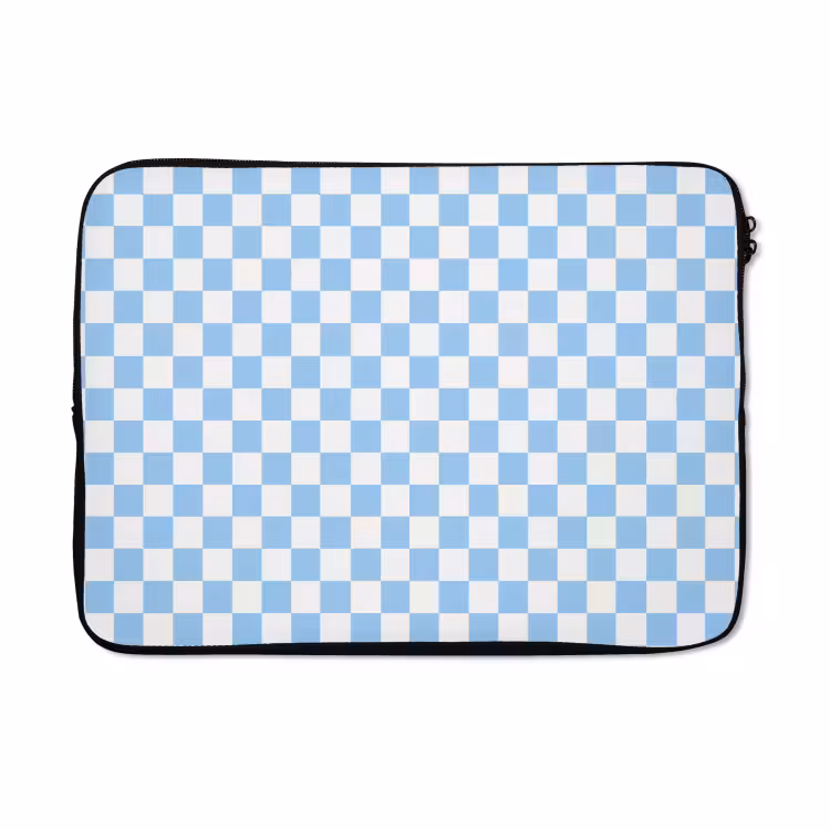 Laptophoes - Schaakbord - Klassiek - Blauw — 5