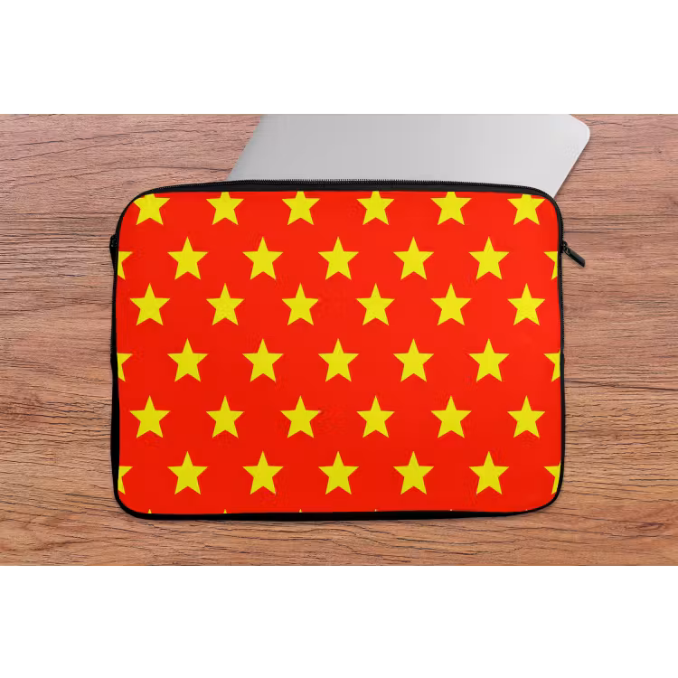 Laptophoes - Ster - Patroon - Geel — 2