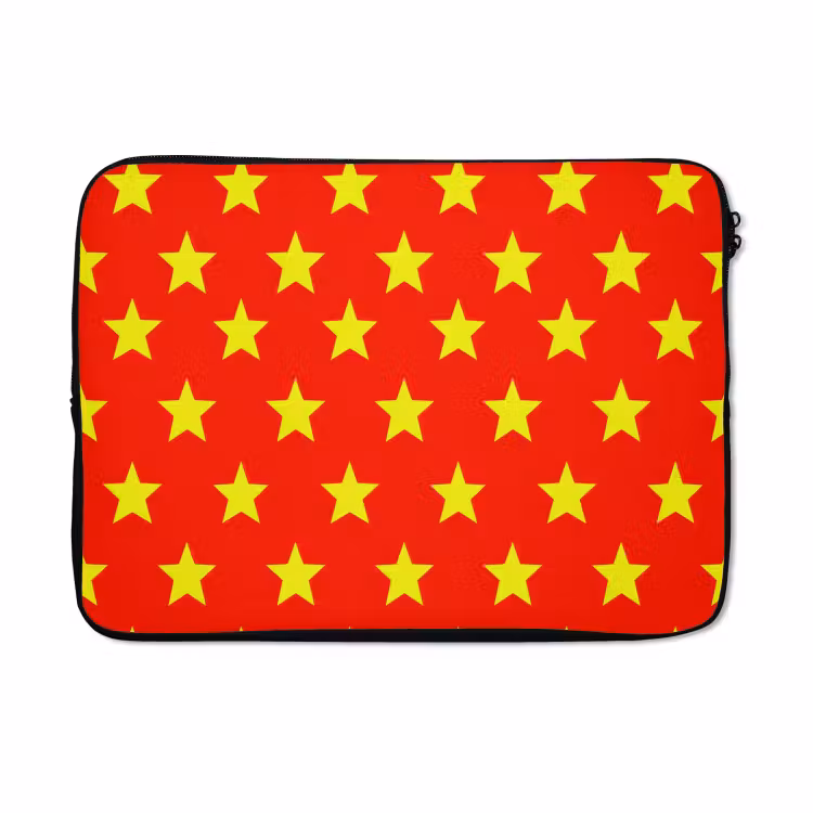 Laptophoes - Ster - Patroon - Geel — 5