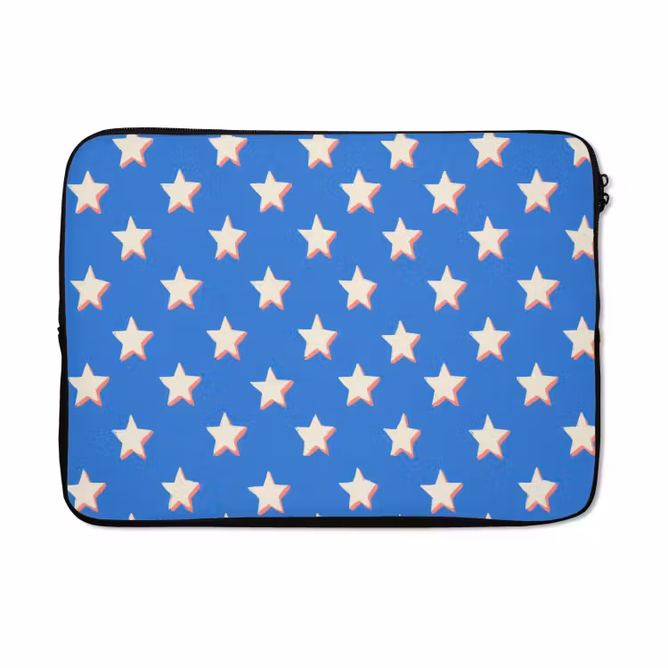 Laptophoes - Sterren - Patroon - Blauw — 5