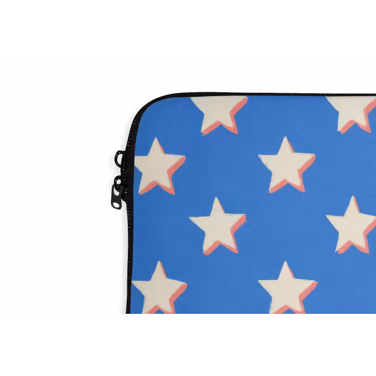 Laptophoes - Sterren - Patroon - Blauw — 6