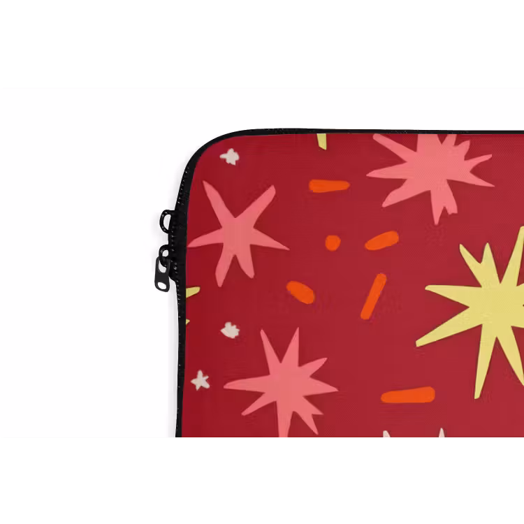 Laptophoes - Sterren - Speels - Rood — 6