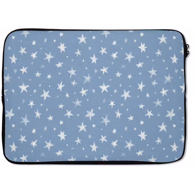 Laptophoes - Sterretjes - Patroon - Blauw — 1