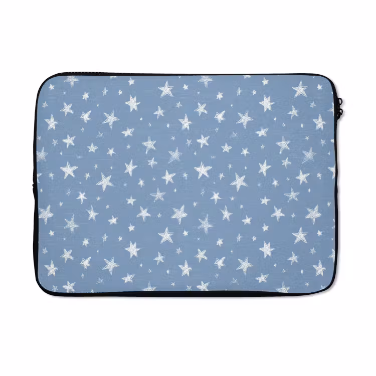 Laptophoes - Sterretjes - Patroon - Blauw — 5