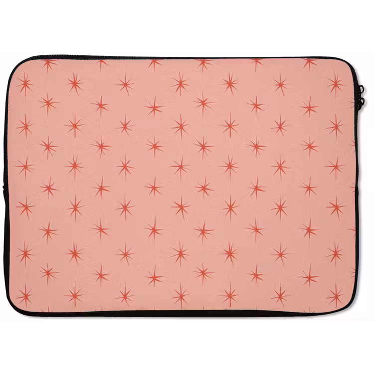 Laptophoes - Sterretjes - Patroon - Oranje — 1