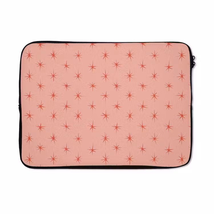 Laptophoes - Sterretjes - Patroon - Oranje — 5