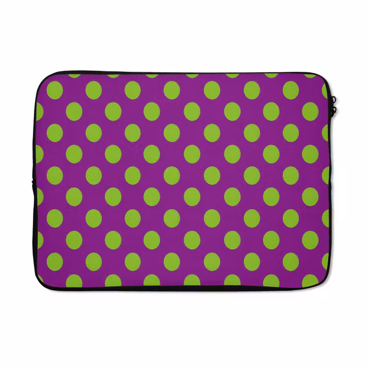 Laptophoes - Stippen - Klassiek - Groen — 5
