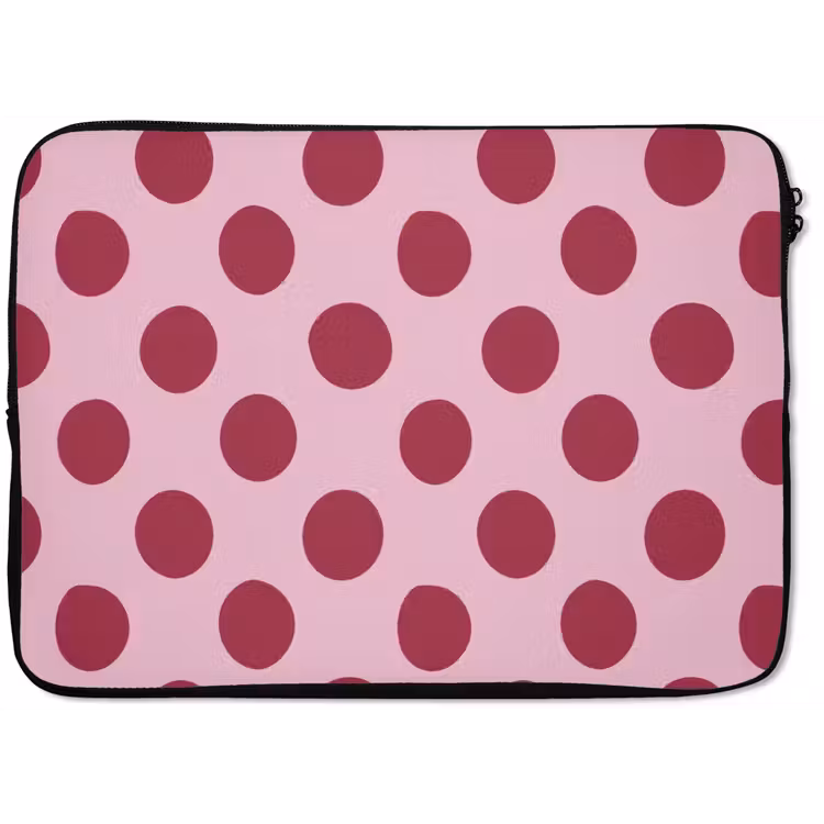 Laptophoes - Stippen - Patroon - Bordeaux — 1