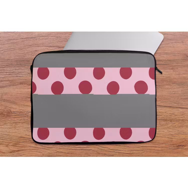 Laptophoes - Stippen - Patroon - Bordeaux — 2