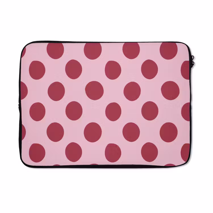 Laptophoes - Stippen - Patroon - Bordeaux — 5