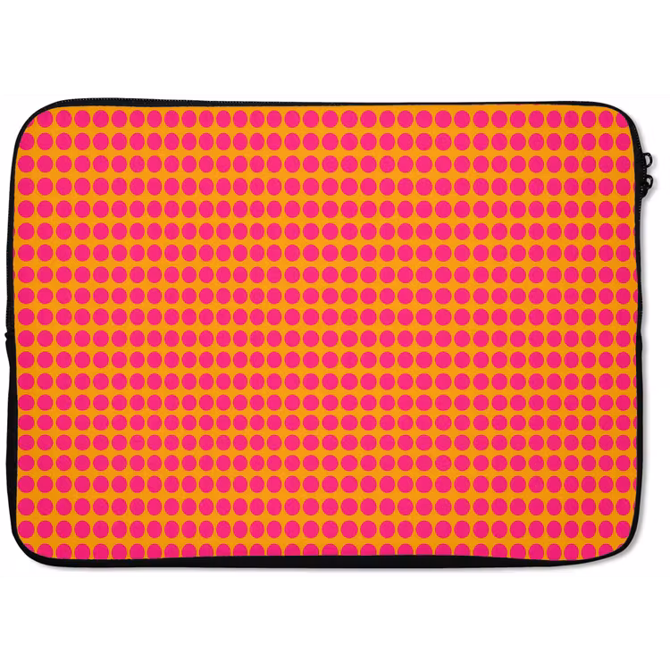 Laptophoes - Stippen - Patroon - Oranje — 1