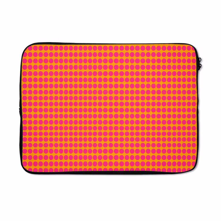 Laptophoes - Stippen - Patroon - Oranje — 5