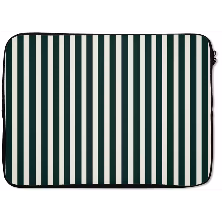 Laptophoes - Strepen - Klassiek - Groen — 1