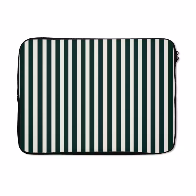 Laptophoes - Strepen - Klassiek - Groen — 5