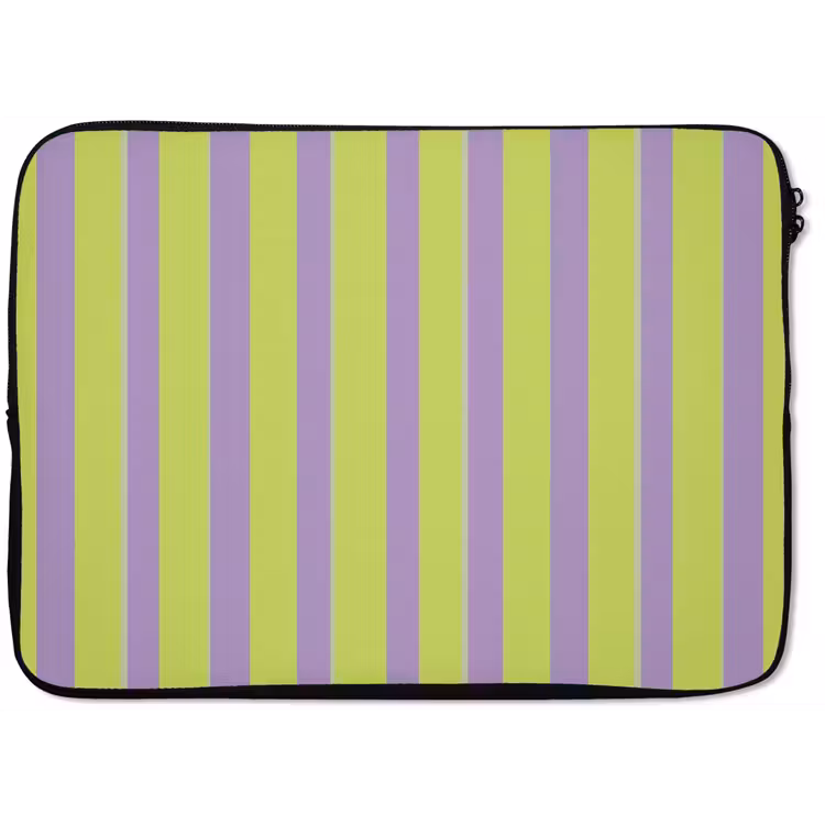 Laptophoes - Strepen - Patroon - Groen — 1