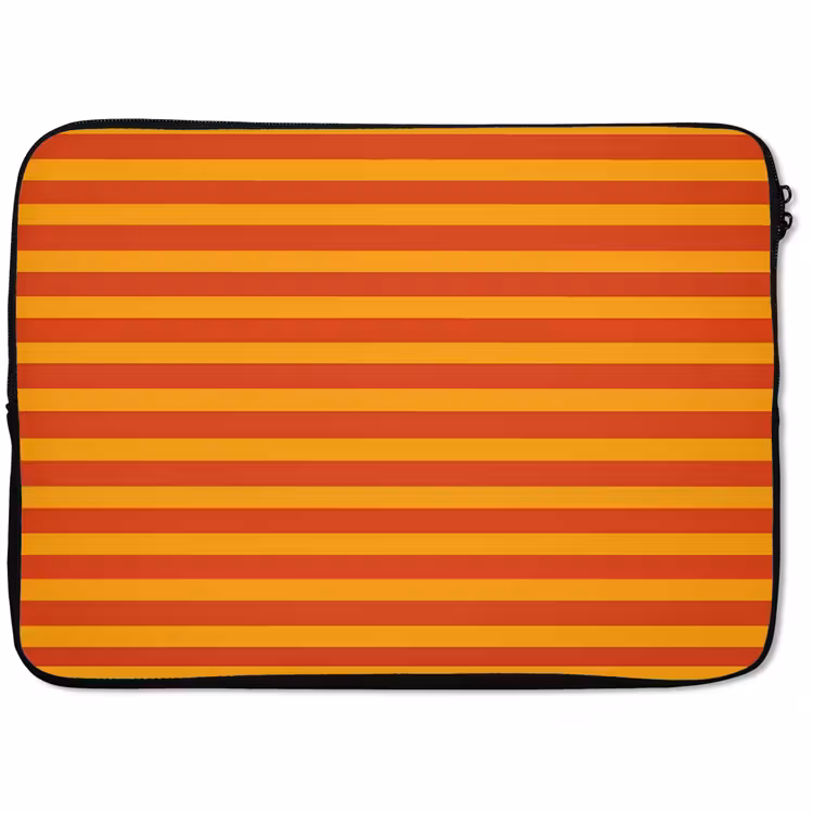 Laptophoes - Strepen - Patroon - Oranje — 1