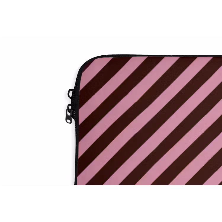 Laptophoes - Strepen - Roze - Bruin — 6