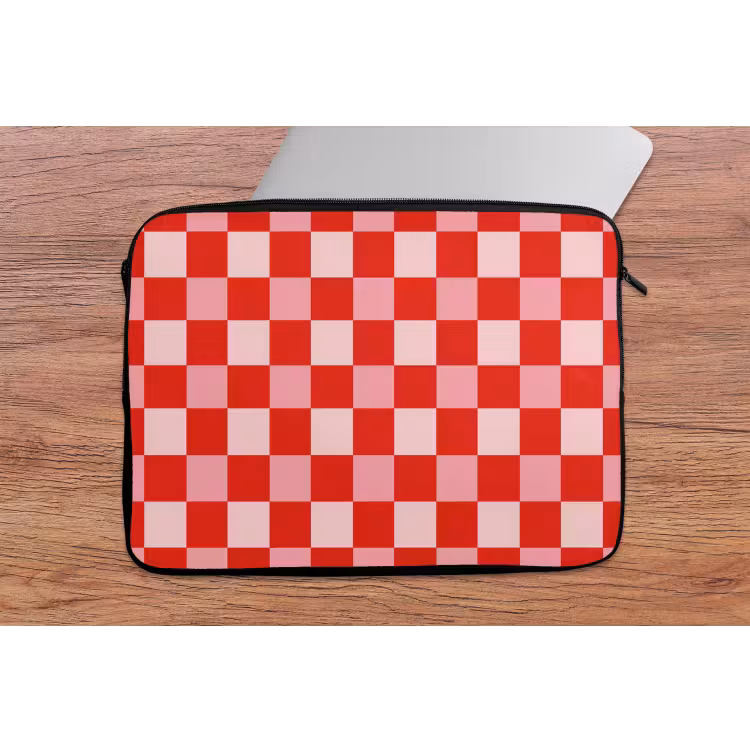 Laptophoes - Vierkant - Klassiek - Rood — 2