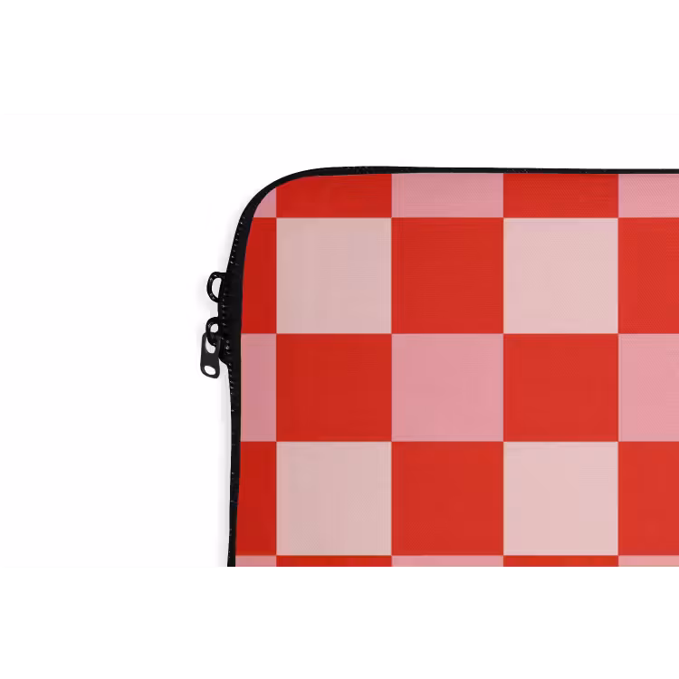 Laptophoes - Vierkant - Klassiek - Rood — 6