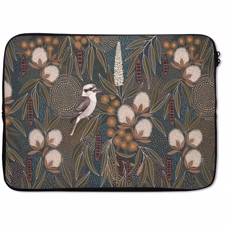 Laptophoes - Vogel - Bladeren - Natuur - Illustratie - Groen — 1