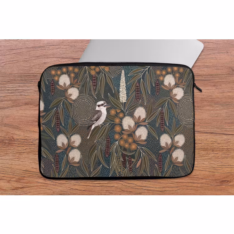 Laptophoes - Vogel - Bladeren - Natuur - Illustratie - Groen — 2