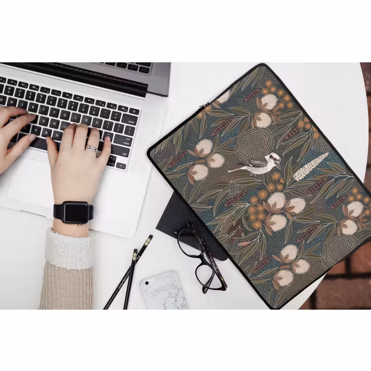 Laptophoes - Vogel - Bladeren - Natuur - Illustratie - Groen — 3