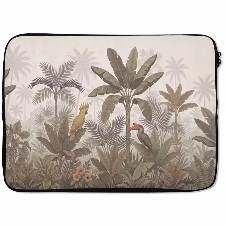 Laptophoes - Vogel - Jungle - Tropisch - Illustratie - Groen — 1