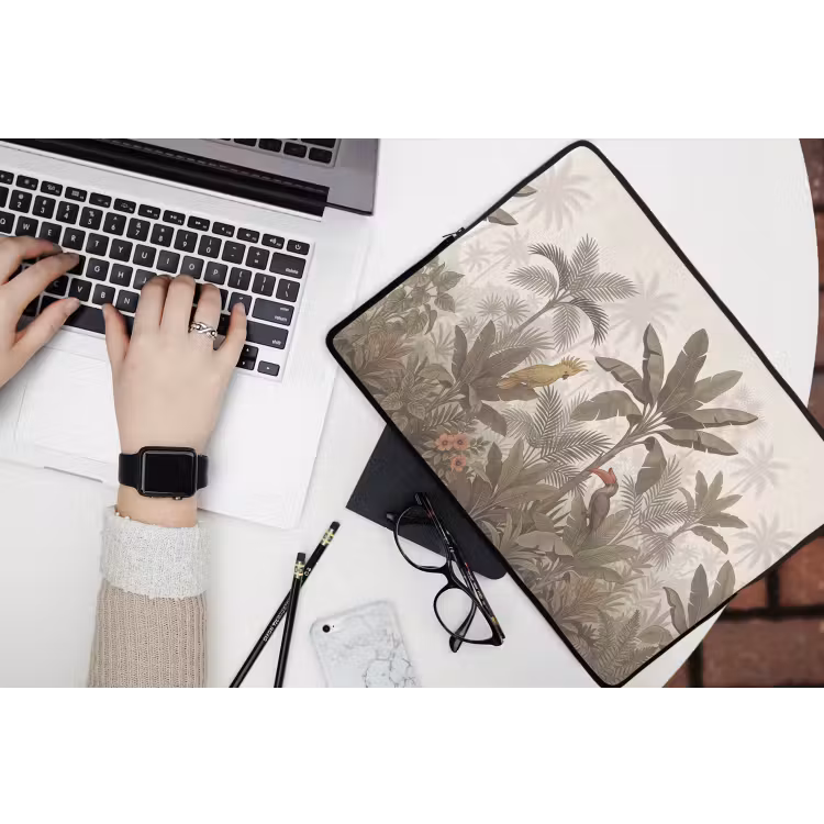 Laptophoes - Vogel - Jungle - Tropisch - Illustratie - Groen — 3