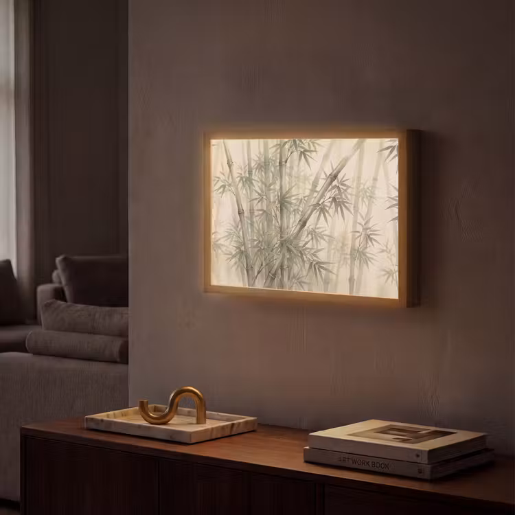 Lightbox - Wandlamp - Bamboe - Bladeren - Aziatisch - Groen - Natuur — 2