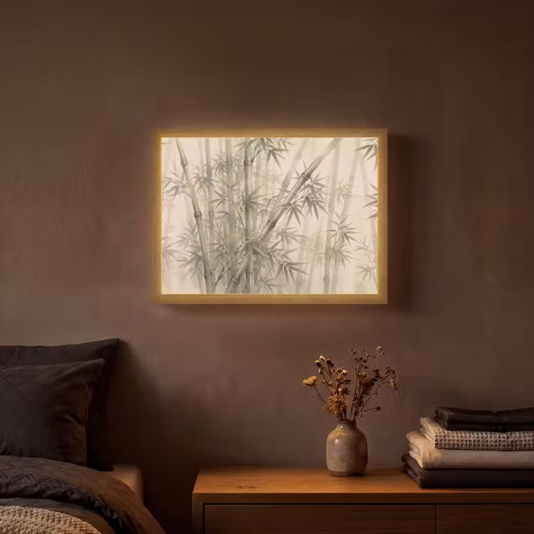 Lightbox - Wandlamp - Bamboe - Bladeren - Aziatisch - Groen - Natuur — 3