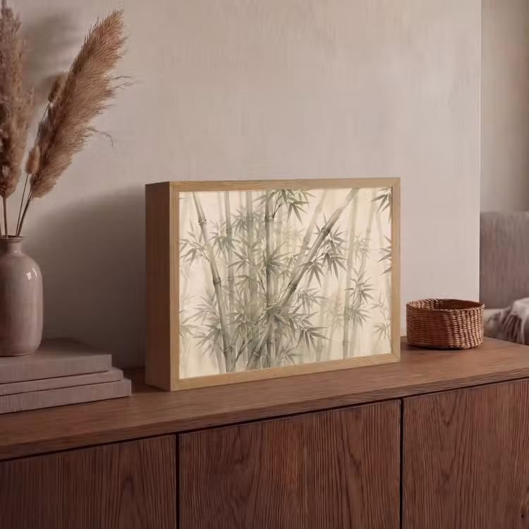 Lightbox - Wandlamp - Bamboe - Bladeren - Aziatisch - Groen - Natuur — 4